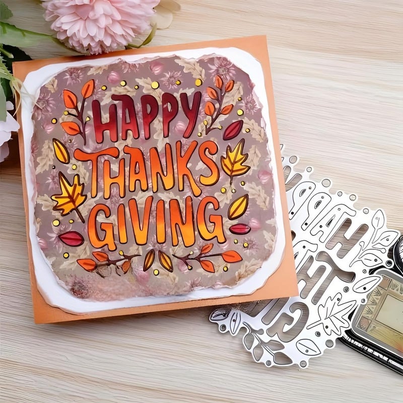 LZBRDY Happy Thanksgiving Metal Dies & Embossing Tools - Carbon Steel Craft Set for Holiday Cards & Scrapbooking - Image 3